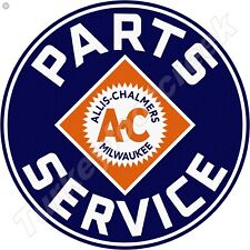 Allis-Chalmers Milwaukee Parts & Service Round Metal Sign 2 Sizes To Choose From picture