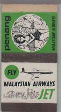 Matchbox Cover - Aviation Related - Malaysian Airways Sliver Kris Jet picture
