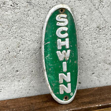 Vintage Schwinn Head Badge Green 4