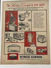 Vtg 1958 Reynolds Aluminum Kitchen Appliance Print Ad Red Retro MCM Mid Century picture