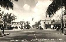 MAIN STREET VIEW antique real photo postcard rppc BOYNTON BEACH FLORIDA FL 1940s picture
