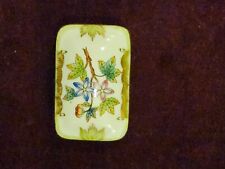 Herend Hungary QUEEN VICTORIA Lidded Rectangular Trinket Box Flowers picture