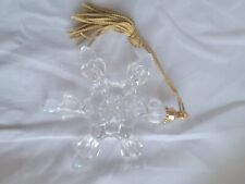 Crystal Snowflake Star Gorham Gold Tip Ornament Holiday Christmas picture