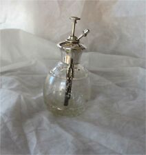 Birks Antique sterling silver crystal dresser jar perfume atomizer scent bottle picture