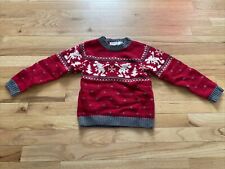 Vintage Disney Size Kids 4/5 Mickey Mouse Wool Blend Christmas Sweater Red Soft picture