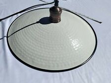 White Enamel Industrial Pendant Lamp 15.5