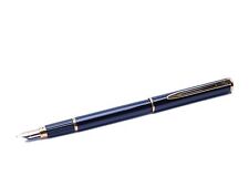 Waterman Executive Fountain Pen  Black & Gold 18K Gold Fine Pt  In Box Mint * picture