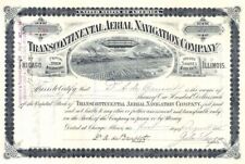 Transcontinental Aerial Navigation Co. - 1888 dated Aviation Stock Certificate - picture