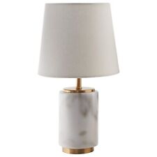 Amazon Brand - Rivet Mid Century Modern Marble and Brass Table Decor Lamp Wit... picture