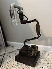 Steampunk Rotating Desk Lamp With Dimmer Switch. Handcrafted  Turns 360 Degrees picture