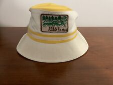 BAGUIO COUNTRY CLUB Vintage Patch Hat PHILIPPINES Golf Resort Short Brim White picture