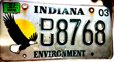Indiana 2007 Bald Eagle Metal Expired License Plate DU8768 Environment picture
