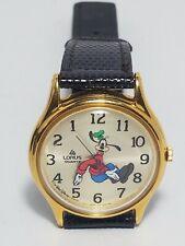 1998 Walt Disney Lorus By Seiko Quartz Goofy Wrist Watch Gold Tone Unisex  picture