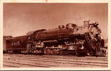 Vintage 1930s Sepia View Postcard Frisco Lines Locomotive 4300 Type #4305 picture