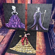 Disney Villains Art Print LOT Maleficent Ursula Queen of Hearts RARE 10