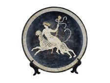 Greek God Dionysus Riding Panther Painting Bacchus Ancient Greece Ceramic Plate picture