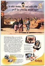 1940s KODAK COLOR MOVIES AND COLOR STILLS LIVE YOU TRIP ALL OVER PRINT AD Z4353 picture