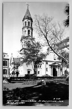 RPPC Old Cathedral St Augustine Florida Real Photo P696 picture