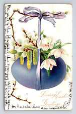 1907 TUCK's Hanging Easter Egg Willows & Flowers Postcard picture