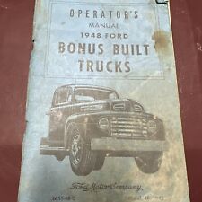 Operator's Manual 1948 Ford Bonus Built Trucks picture