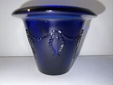 VTG Cobalt Planter Top Hat Shape made from Recycled Glass Made in Spain 3.25