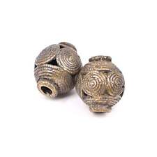 2 Loose Brass Beads Ghana picture