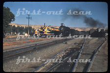 R DUPLICATE SLIDE - ATSF Santa Fe STEAM & BRAND New Diesel Line-up Cajon Summit picture