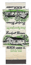 Acacia Lumber Co.-Dayton, Ohio  Vintage Matchbook Cover picture