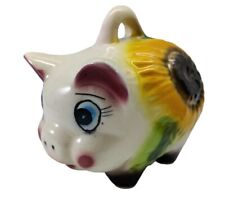 Vintage Piggy Bank with Sunflower Hand Painted picture