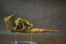 XXL Size Angry Tiger FIGURE Pipe BY KENAN Block  Meerschaum-NEW W CASE#1529 picture