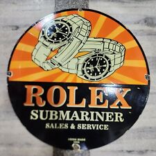 ROLEX SUBMARINER PORCELAIN ENAMEL SIGN 30 INCHES ROUND picture