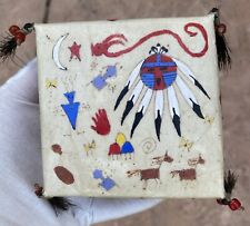 Vintage Native American Indian Tribe Art Parfleche Painted Box picture