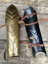 Illumine Greaves Leg Protection Medieval Leg Greaves Battle Worn Costume Armor picture