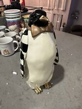 MACKENZIE CHILDS COURTLY CHECK TABLE TOP PENGUIN picture