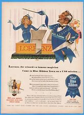 1944 PBR Pabst Blue Ribbon Beer Lorenzo The Wizard Magician WWII USO Mission Ad picture