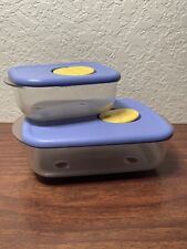 Tupperware Rock N Serve Container With Vent  3385A-1 & 3387A-7 Set Of 2 picture