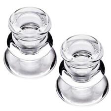 Clear Glass Candlestick Holders, Set of 2 Taper Candle Holders for Wedding, D... picture