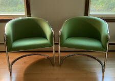 MCM Cantilevered Chrome Club Tub Chairs By Burgasser & Lorenz For Thonet, Pair picture
