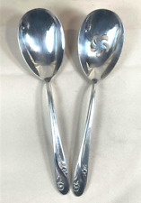 Holmes Edwards Silverplate ROMANCE Set of 2 Solid Casserole Serving Spoons picture