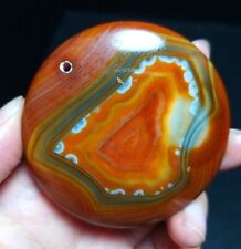 TOP56G Natural Colorful Banded Lace Agate Pendant Crystal Stone Madagascar QC315 picture