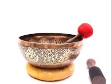 10 Inch Flower of life carved singing bowl-handmade healing bowl-yoga meditation picture