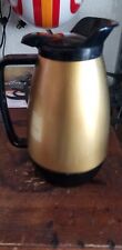 Vintage Retro West Bend Thermo Insulated Pitcher  Carafe Gold Black-FREE SHIP😀 picture