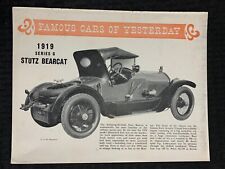 1919 STUTZ MOTOR CAR CO. 11x8.5