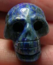 #15 Afghanistan 63.85ct 100% Natural Lapis Lazuli Skull Carving 12.75g 25.00mm picture