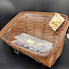 Longaberger Sort & Store Rich Brown Large Desktop Basket, Prot., Liner OFFICE  picture