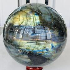 2820g Natural labradorite ball rainbow quartz crystal sphere gem reiki healing picture