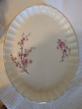Vintage W.S. George China Dinner Plate – Bolero Oval Peach Blossom Pattern picture