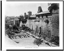 Photo:Nuremburg. Old Fosse,Germany,moats,city walls,1860's picture
