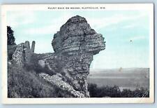 c1920's Pulpit Rock On Mound Rock Formation Platteville Wisconsin WI Postcard picture