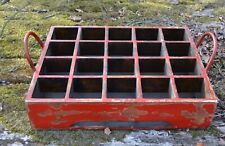 Unusual oversized Red wood distressed Milk Crate picture
